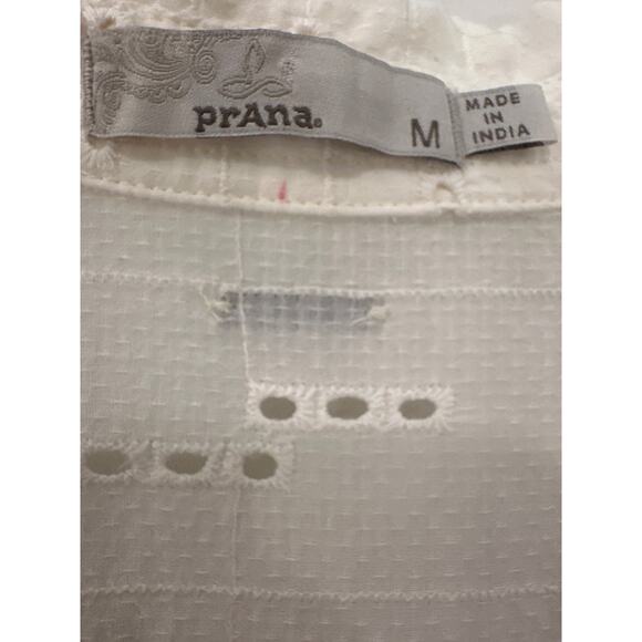 Prana Cream Ladyland Eyelet Dress Sz Medium - Picture 10 of 16